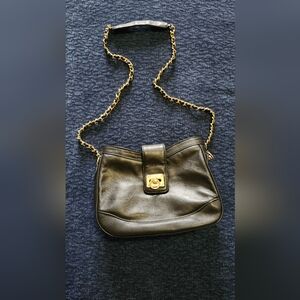 Giani Bernini Black Shoulder Bag with Gold Chain